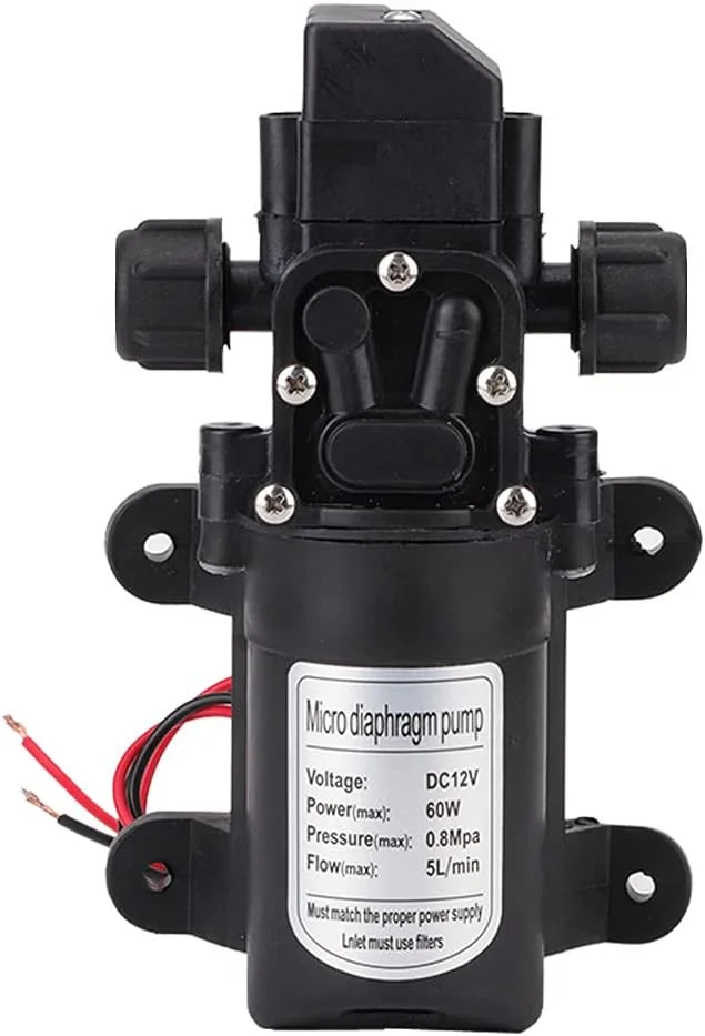 پمپ دیافراگمی MotorMinds، پمپ آب DC 12V فشار قوی 116 Psi خود مکش برای کاروان، کمپینگ، قایق