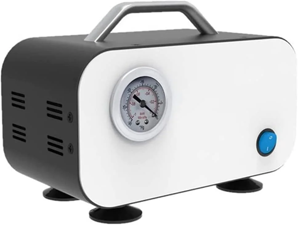 پمپ خلاء آزمایشگاهی صنعتی OHYAS، پمپ خلاء دیافراگمی، پمپ فشار خلاء بدون روغن جمع و جور با نرخ جریان 10 لیتر در دقیقه برای تقطیر فیلتراسیون کار آزمایشگاهی