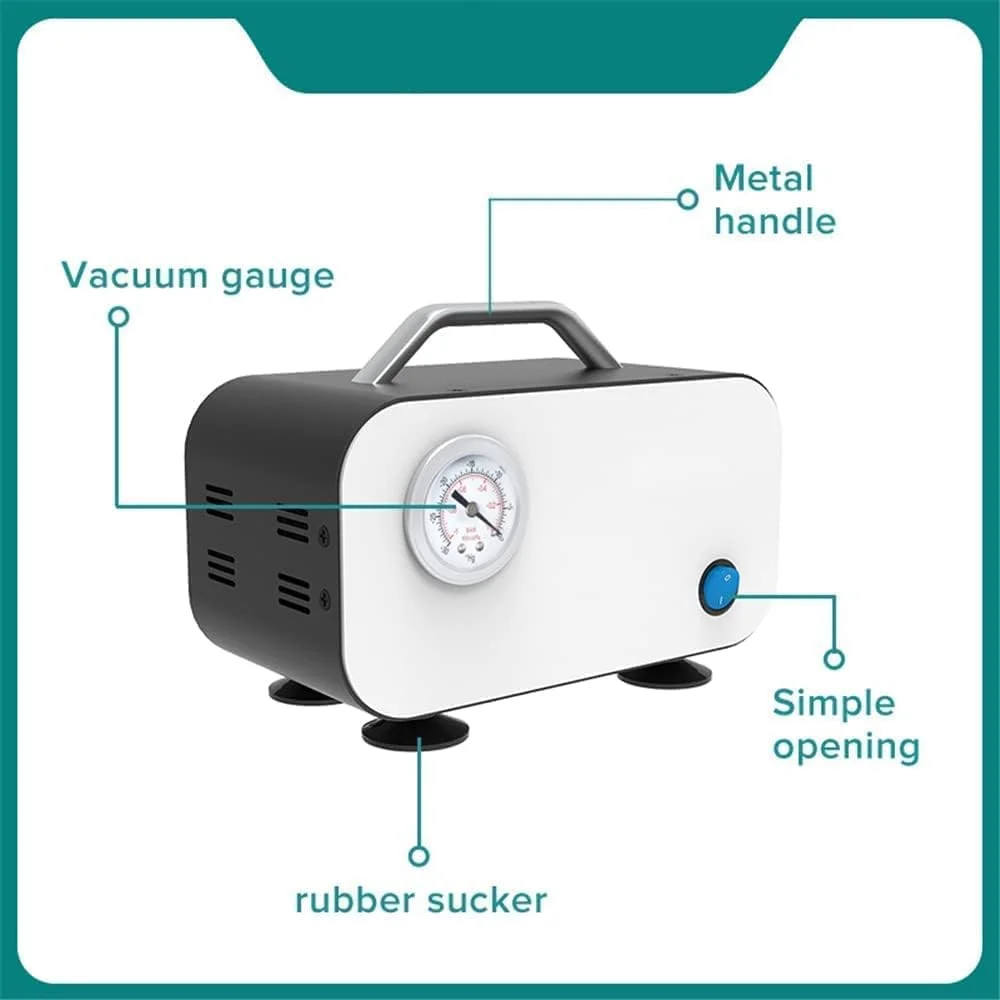 پمپ خلاء آزمایشگاهی صنعتی OHYAS، پمپ خلاء دیافراگمی، پمپ فشار خلاء بدون روغن جمع و جور با نرخ جریان 10 لیتر در دقیقه برای تقطیر فیلتراسیون کار آزمایشگاهی