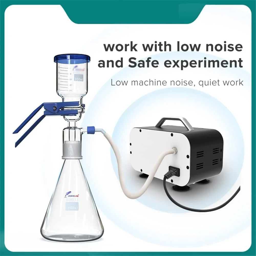 پمپ خلاء آزمایشگاهی صنعتی OHYAS، پمپ خلاء دیافراگمی، پمپ فشار خلاء بدون روغن جمع و جور با نرخ جریان 10 لیتر در دقیقه برای تقطیر فیلتراسیون کار آزمایشگاهی