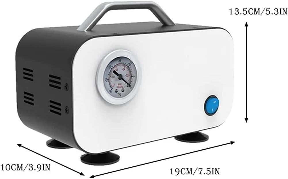 پمپ خلاء آزمایشگاهی صنعتی OHYAS، پمپ خلاء دیافراگمی، پمپ فشار خلاء بدون روغن جمع و جور با نرخ جریان 10 لیتر در دقیقه برای تقطیر فیلتراسیون کار آزمایشگاهی