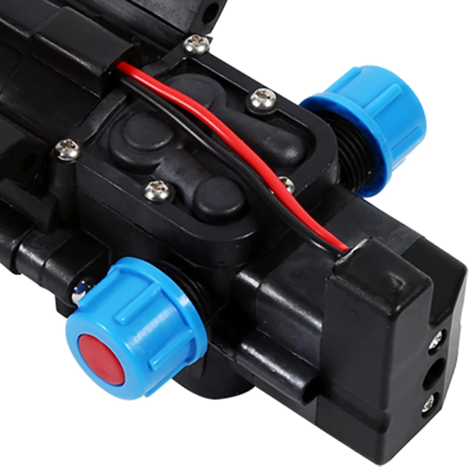 پمپ آب Riuty، پمپ آب فشار قوی 60 وات 12 ولت 80Psi پمپ دیافراگمی میکرو 5 لیتر در دقیقه خود مکش کاروان برای کمپینگ قایق