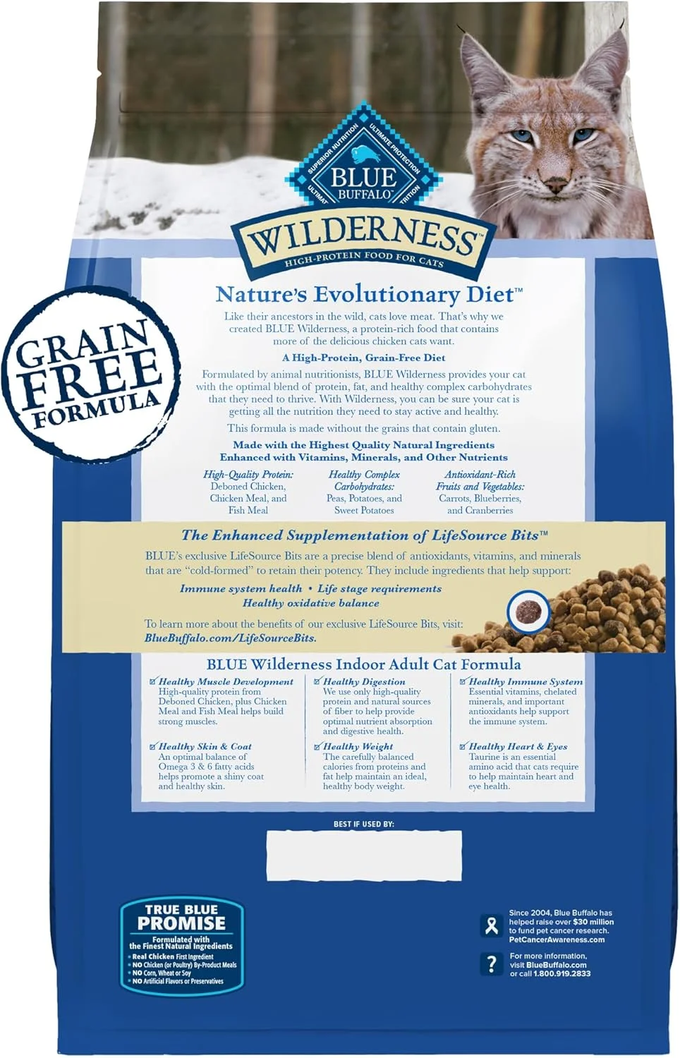 Blue Buffalo Wilderness High Protein, Natural Adult Indoor Dry Cat Food, Chicken 15-lb Blue Buffalo Wilderness High Protein, Natural Adult Indoor Dry Cat Food, Chicken 15-lb