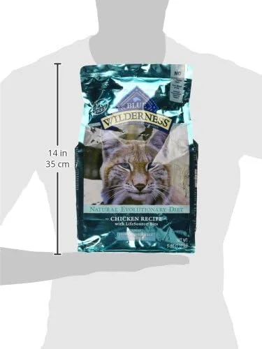 غذای خشک گربه بالغ بلو بوفالو Wilderness برای کنترل گلوله مو، فرمول بدون غلات و پروتئین بالا، طعم مرغ، کیسه 5 پوندی غذای خشک گربه بالغ بلو بوفالو Wilderness برای کنترل گلوله مو، فرمول بدون غلات و پروتئین بالا، طعم مرغ، کیسه 5 پوندی