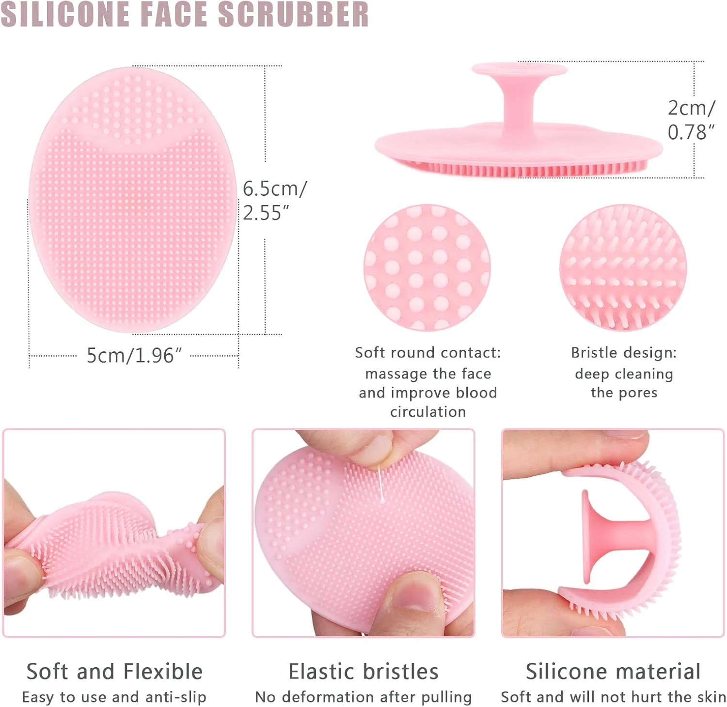 برس پاک کننده صورت سیلیکونی Yebeauty، 5 عدد اسکرابر صورت، 5 عدد پاک کننده جوش سر سیاه بینی و 5 عدد برس لایه بردار لب دو طرفه، ابزار لایه بردار لب برای پوست های حساس، ظریف و خشک، مجموعه 15 عددی