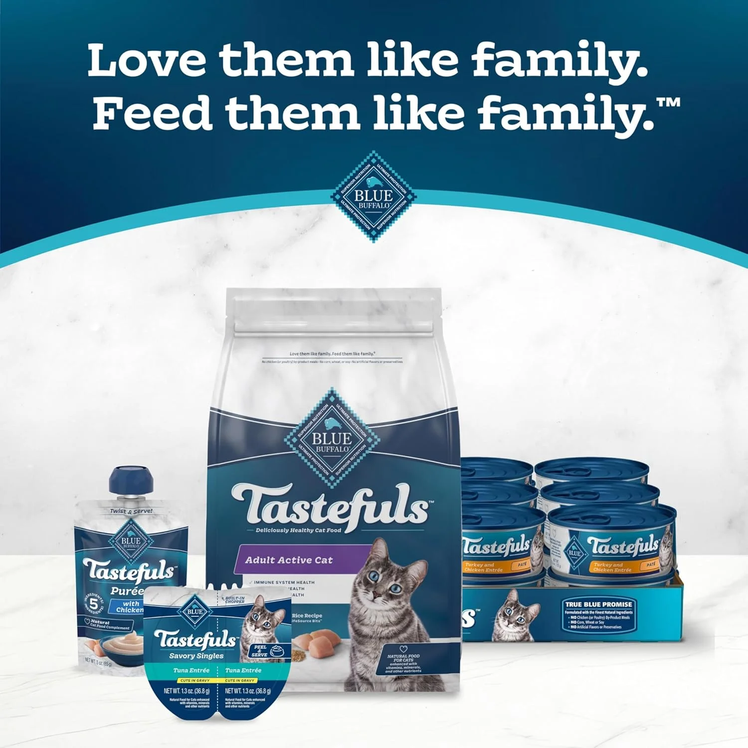 Blue Buffalo Tastefuls Natural Dry Food for Active Adult Cats, Chicken and Brown Rice Recipe, 7-lb. Bag Blue Buffalo Tastefuls Natural Dry Food for Active Adult Cats, Chicken and Brown Rice Recipe, 7-lb. Bag