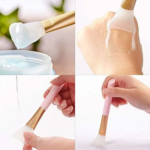 Tbestmax 6 عدد برس ماسک صورت سیلیکونی، ابزار глиняный аппликатор ماسک صورت و 6 عدد هدبند حوله ای اسپا