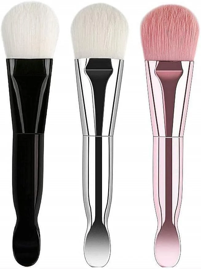 برس ماسک صورت با موهای نرم، برس ماسک صورت، برس اپلیکاتور ماسک گِل صورت، ابزار زیبایی با طراحی دو سر، کاردک های سیلیکونی لوازم آرایشی، اپلیکاتور گِل