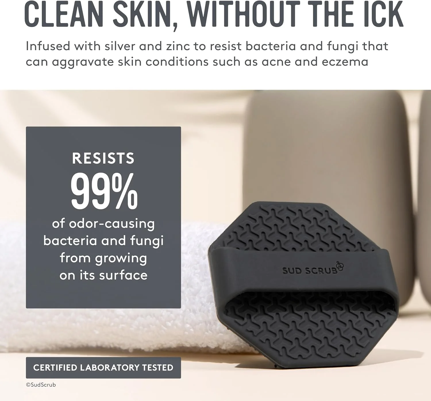 سود اسکراب سیلیکونی ضد میکروبی صورت، 1 عدد، لایه بردار ملایم صورت برای پوست های حساس، برس پاک کننده صورت سازگار با محیط زیست برای آکنه، برس لایه بردار صورت برای مردان و زنان (زغالی)