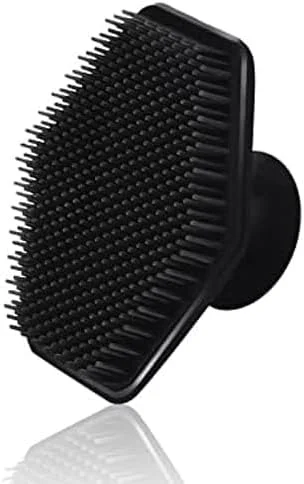 برس پاک کننده صورت سیلیکونی تزویق برای آقایان، پد لایه بردار و ماساژور ملایم، برس شستشوی صورت، برس پاک کننده صورت برای از بین بردن پوست های مرده و خشک (مشکی)