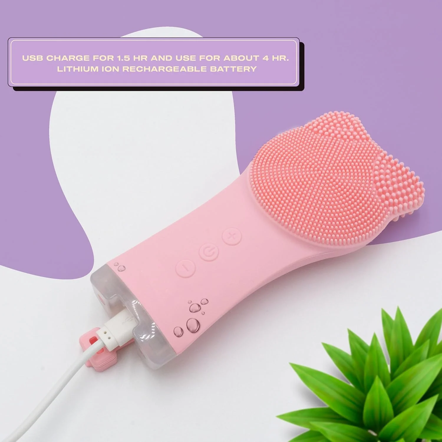 برس پاک کننده صورت سیلیکونی - اسکرابر صورت - برس پاک کننده صورت سیلیکونی - لایه بردار برس صورت - برس پاک کننده صورت - برس شستشوی صورت - برس های صورت برای تمیز کردن و لایه برداری - صورتی