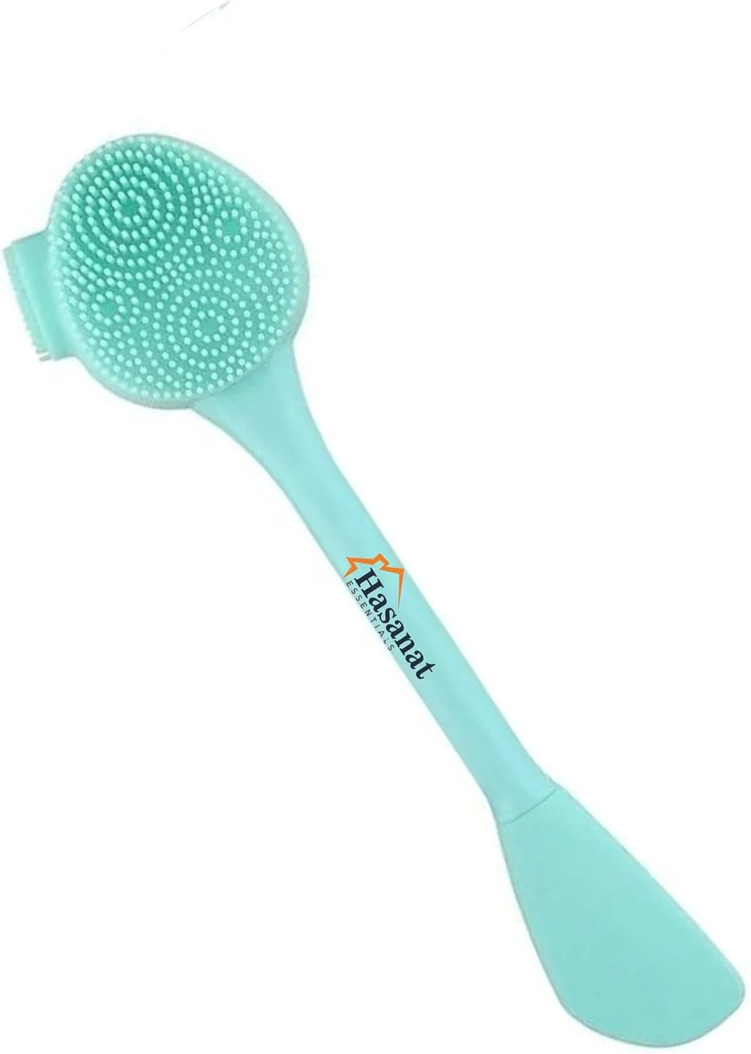 برس پاک کننده دستی صورت سیلیکونی، پاک کننده آرایش همه کاره، برس لایه بردار، برس شستشوی بینی، اپلیکاتور ماسک، اسکراپر آرایش، عالی برای پاکسازی، نگهداری و آرایش، (آبی)