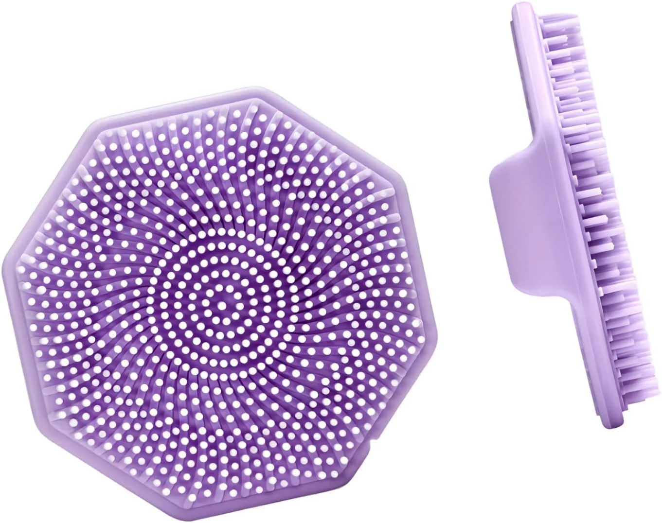 برس سیلیکونی پاک کننده صورت، برس دستی شستشوی صورت، لایه بردار ملایم صورت برای پوست های حساس، برس لایه بردار مراقبت از پوست صورت برای مردان و زنان (بنفش)