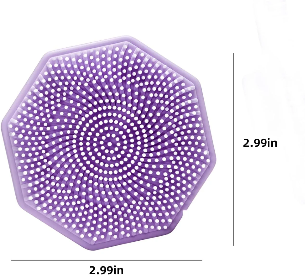 برس سیلیکونی پاک کننده صورت، برس دستی شستشوی صورت، لایه بردار ملایم صورت برای پوست های حساس، برس لایه بردار مراقبت از پوست صورت برای مردان و زنان (بنفش)