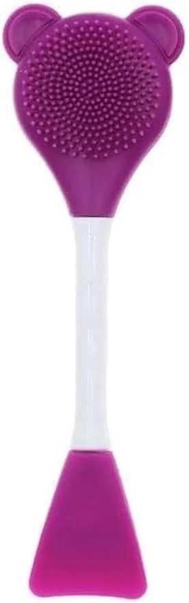 براش ماسک صورت سیلیکونی، اپلیکاتور ماسک صورت، اسکرابر پاک کننده آرایش، براش لایه بردار و پاک کننده صورت و لب و اپلیکاتور کره بدن - (بنفش)