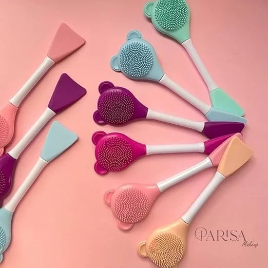 براش ماسک صورت سیلیکونی، اپلیکاتور ماسک صورت، اسکرابر پاک کننده آرایش، براش لایه بردار و پاک کننده صورت و لب و اپلیکاتور کره بدن - (بنفش)