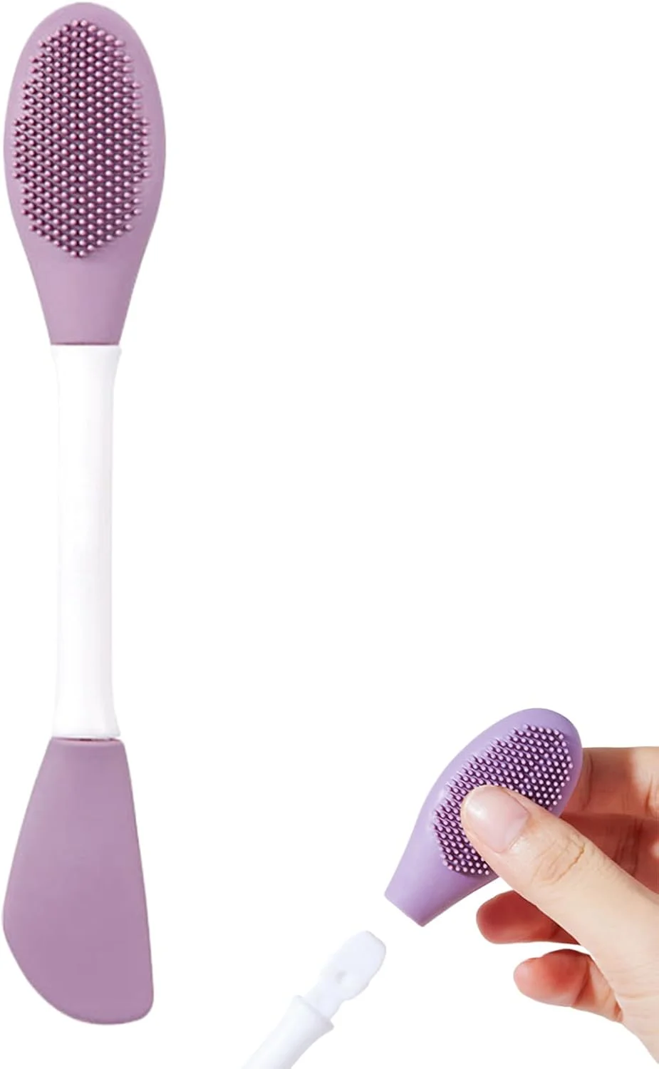 برس سیلیکونی صورت | برس پاک کننده منافذ دو سر | ابزار کاربردی پاک کننده عمیق صورت، لوازم جانبی زیبایی برای پاک کردن آرایش و روتین روزانه