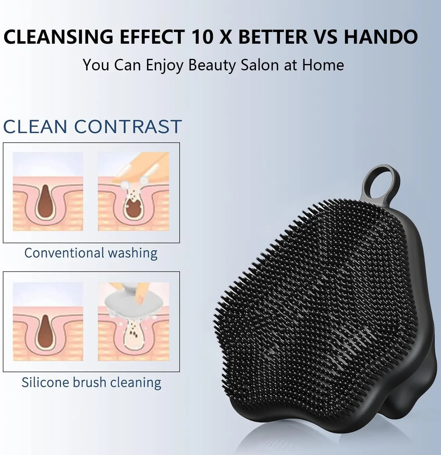 فیس اسکرابر سیلیکونی - فیس اسکرابر لایه بردار برای زنان و مردان، برس پاک کننده ملایم صورت، پد جوش سر سیاه، آکنه، منافذ باز، کلاه گهواره، برس شستشوی دستی نرم صورت برای مراقبت عمیق از پوست