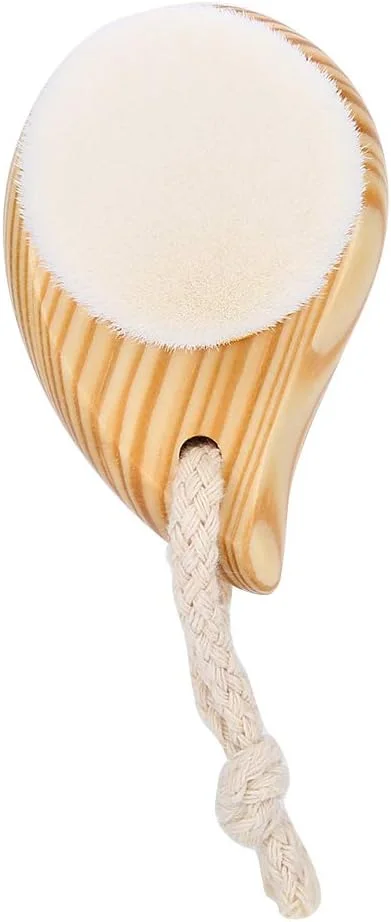 شانریا برس صورت، برس پاک کننده صورت، برس پاکسازی منافذ با دسته چوبی، پاک کننده جوش سر سیاه صورت برای آقایان