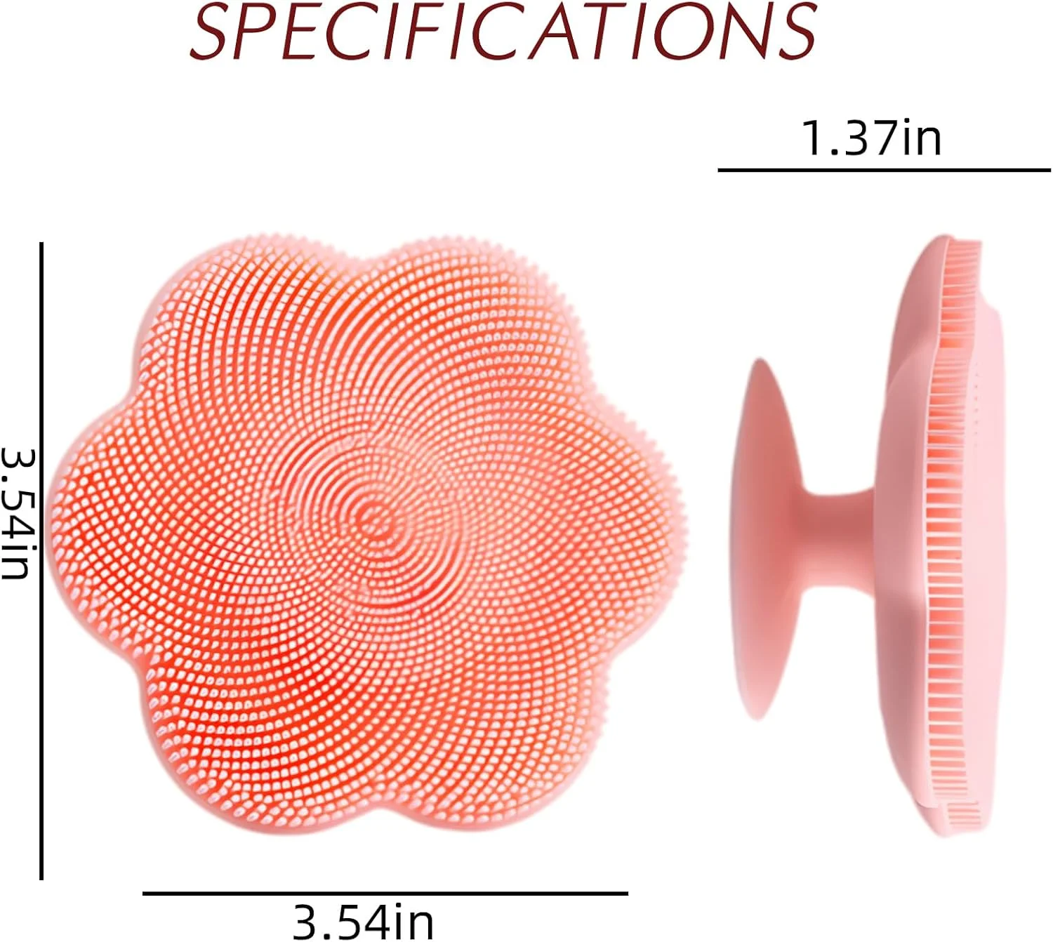 فیس اسکرابر، فیس اسکرابر سیلیکونی برای آقایان و بانوان، برس پاک کننده ملایم صورت برای جوش های سرسیاه، آکنه و منافذ، برای پوسته سر نوزاد، برس شستشوی دستی و نرم صورت برای مراقبت عمیق از پوست (صورتی)