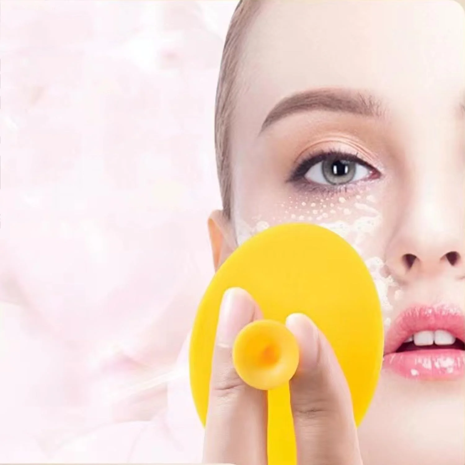 فیس اسکرابر، لایه بردار صورت، برس اسکراب صورت، برس نرم صورت، برس پاک کننده صورت سیلیکونی، پد لایه بردار صورت جوش سرسیاه آکنه برای پاکسازی عمیق پوست 4 عددی