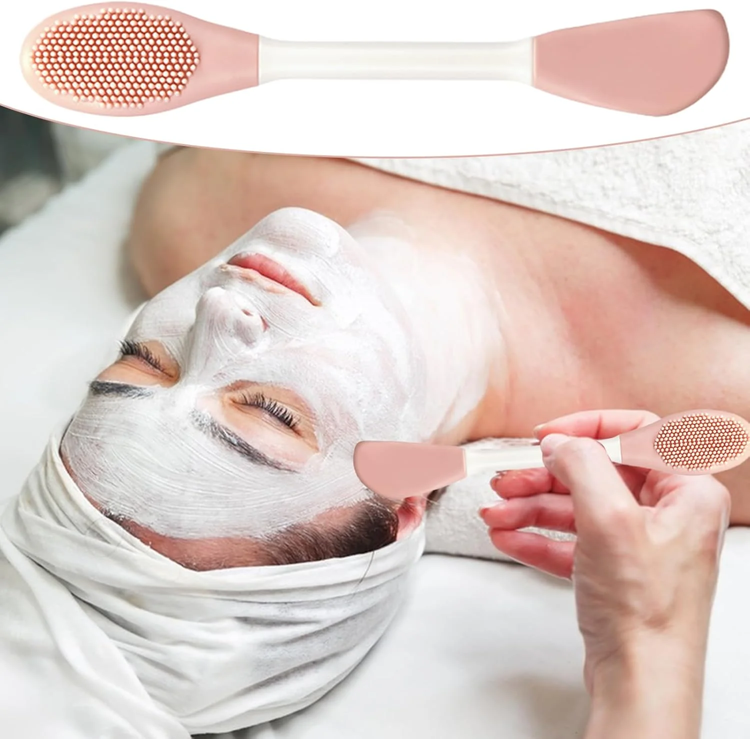 برس های صورت برای پاکسازی، اپلیکاتور اسکرابر گِل صورت دو سر | ابزار اسکراب دسته ارگونومیک، محصولات مراقبت از پوست اپلیکاتور صورت برای مسافرت، دوش گرفتن، شستشو و پاک کردن آرایش