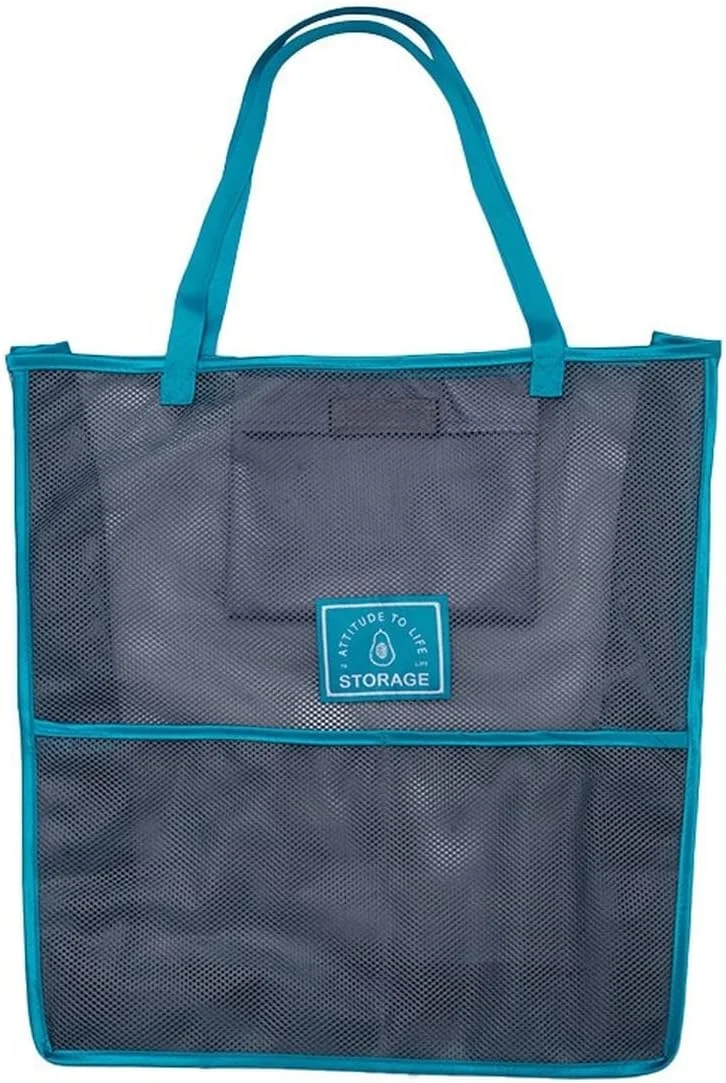 کیسه های توری ذخیره سازی WONDERVY، کیسه توری سبزیجات آویز قابل استفاده مجدد، سبد میوه آویز دیواری قابل شستشو برای کیسه های ذخیره سازی پیاز سیب زمینی سیر (D)