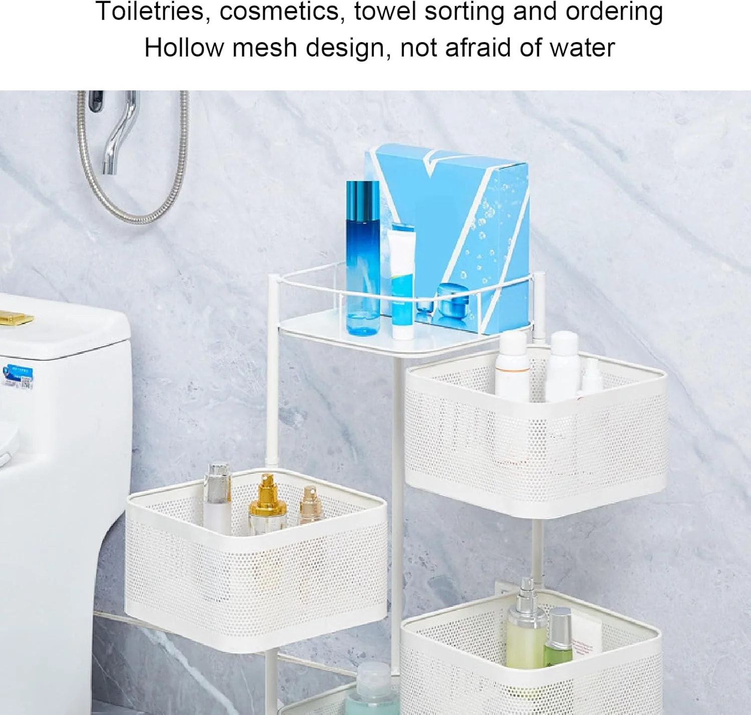 قفسه چرخشی ذخیره سازی، سبد ذخیره سازی سبزیجات، قفسه آشپزخانه با چرخ، درب فلزی، سبد چرخدار برای میوه، خواربار، ذرت، سیب زمینی، پیاز، حمام (سفید) قفسه چرخشی ذخیره سازی، سبد ذخیره سازی سبزیجات، قفسه آشپزخانه با چرخ، درب فلزی، سبد چرخدار برای میوه، خواربار، ذرت، سیب زمینی، پیاز، حمام (سفید)