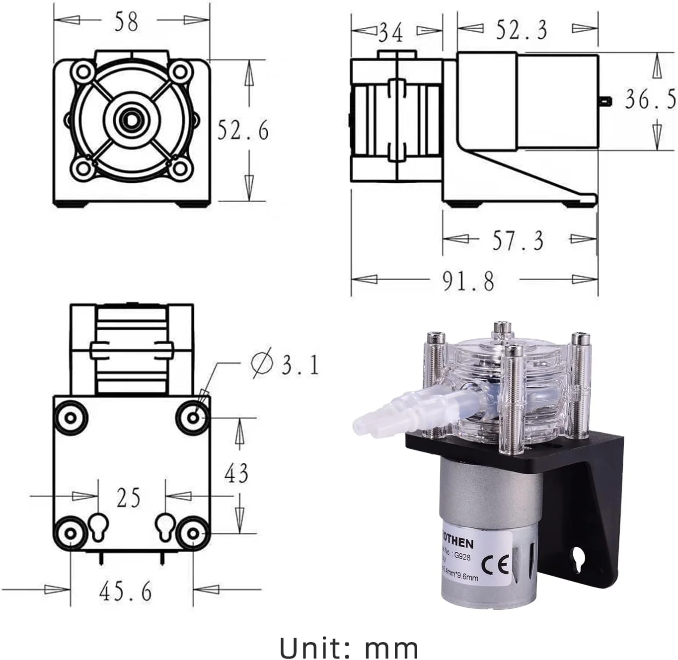 پمپ پریستالتیک Pepisky با لوله سیلیکونی، پمپ مایع آب با جریان بالا، پمپ دوزینگ خلاء، خود مکش - مقاوم در برابر خوردگی، جریان قابل تنظیم برای آکواریوم DIY، آزمایشگاه، تجزیه و تحلیل شیمیایی، دوزینگ افزودنی ها