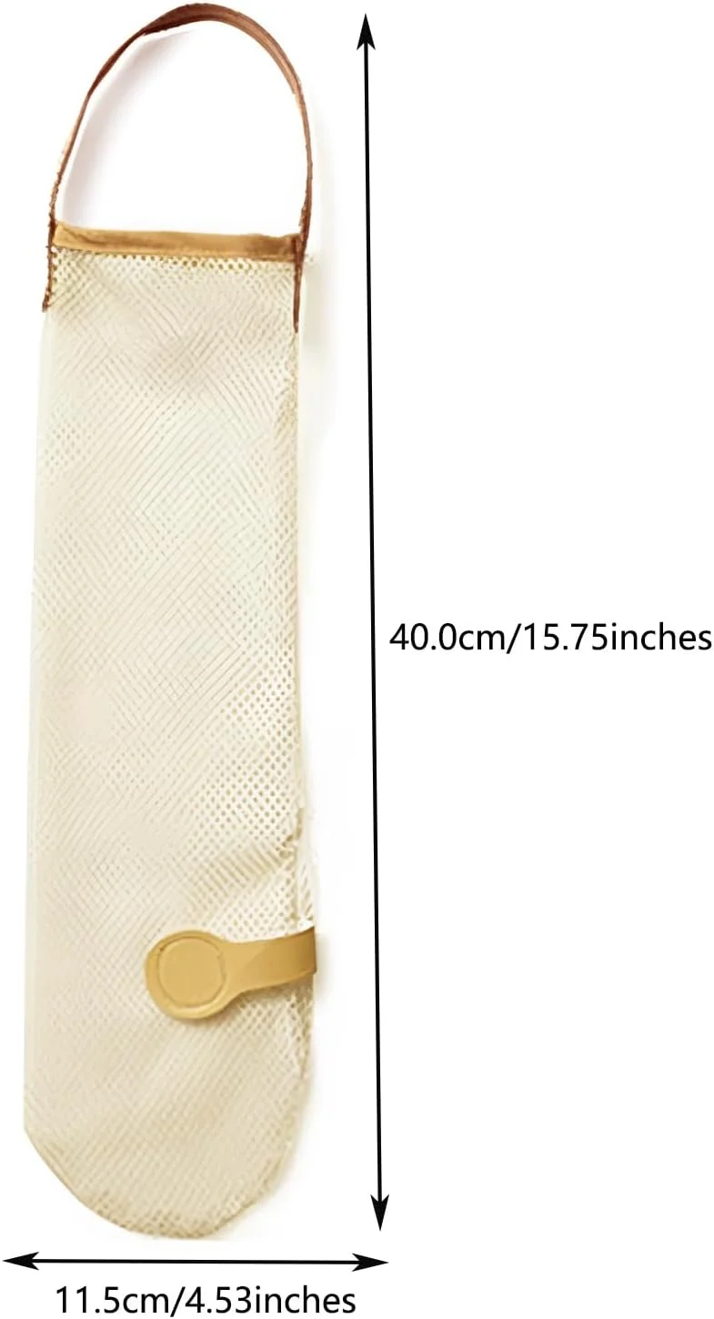 فائوتوپ 5 عدد کیسه پیاز، کیسه های توری ذخیره سازی سیر، کیسه های توری آویز سیر برای کیسه های ذخیره سازی پیاز آشپزخانه