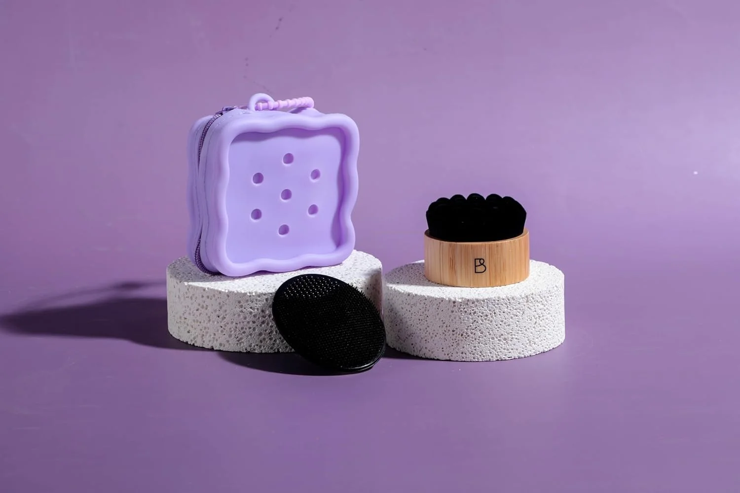 BS-MALL Silicone Facial Cleansing Brush Kit – Bamboo Face Scrub Brush with Silicone Storage Bag for Deep Cleaning, Exfoliation & Pore Cleansing – Travel-Friendly Sensitive Skin Care Tool BS-MALL Silicone Facial Cleansing Brush Kit – Bamboo Face Scrub Brush with Silicone Storage Bag for Deep Cleaning, Exfoliation & Pore Cleansing – Travel-Friendly Sensitive Skin Care Tool
