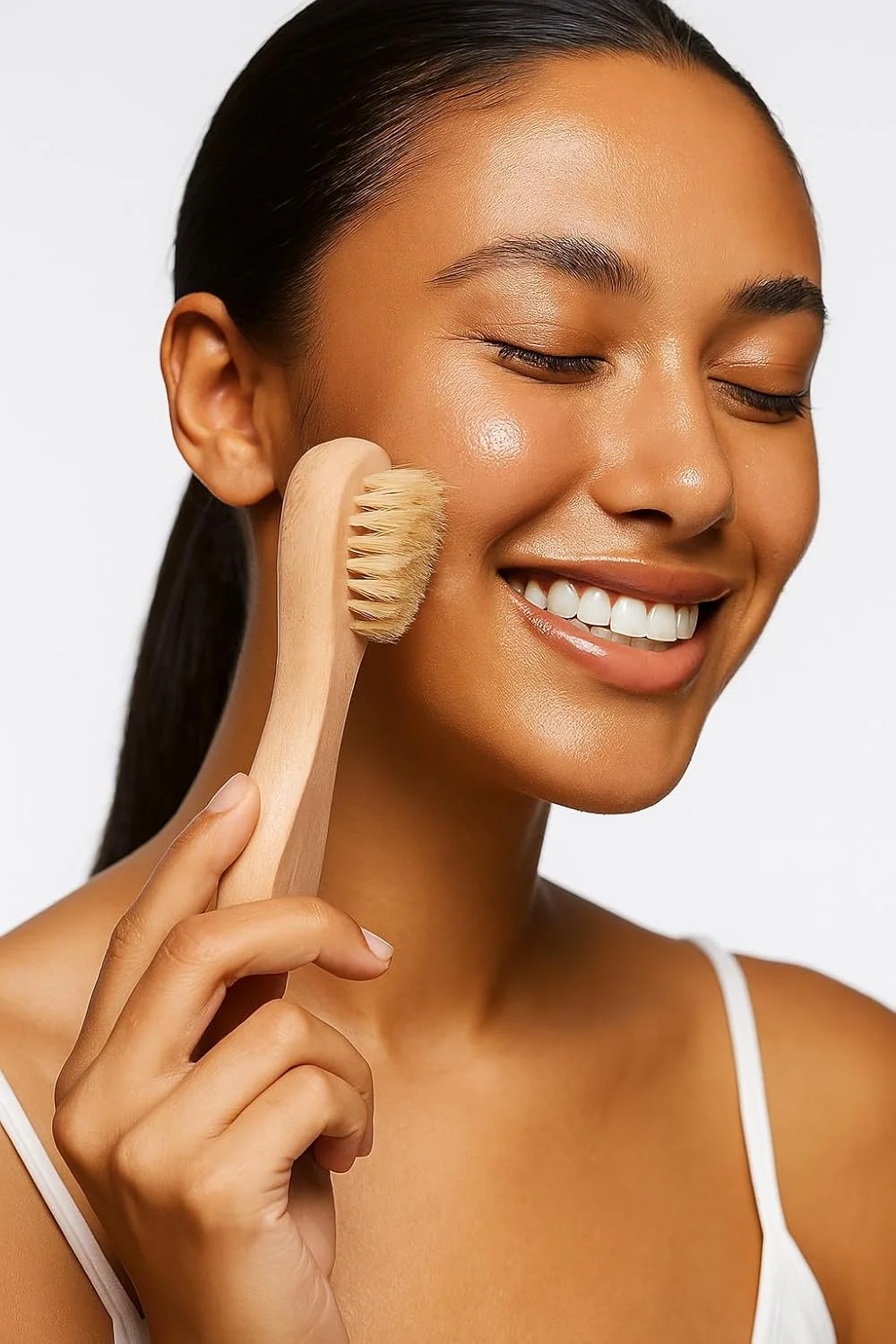 برس خشک صورت Boho Aromatic This Hippie Girl، برس خشک صورت، برس لایه بردار صورت، برس اسکرابر موی طبیعی برای ماساژ صورت، گردش خون صورت، لایه بردار صورت، ابزار مراقبت از صورت