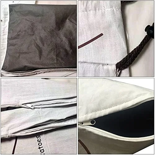 کیسه های نگهداری محصولات قابل استفاده مجدد LUYAO، بسته 2 عددی، کیسه های سبزیجات، کیسه های نگهداری پیاز و سیب زمینی، کیسه های پارچه ای پنبه ای