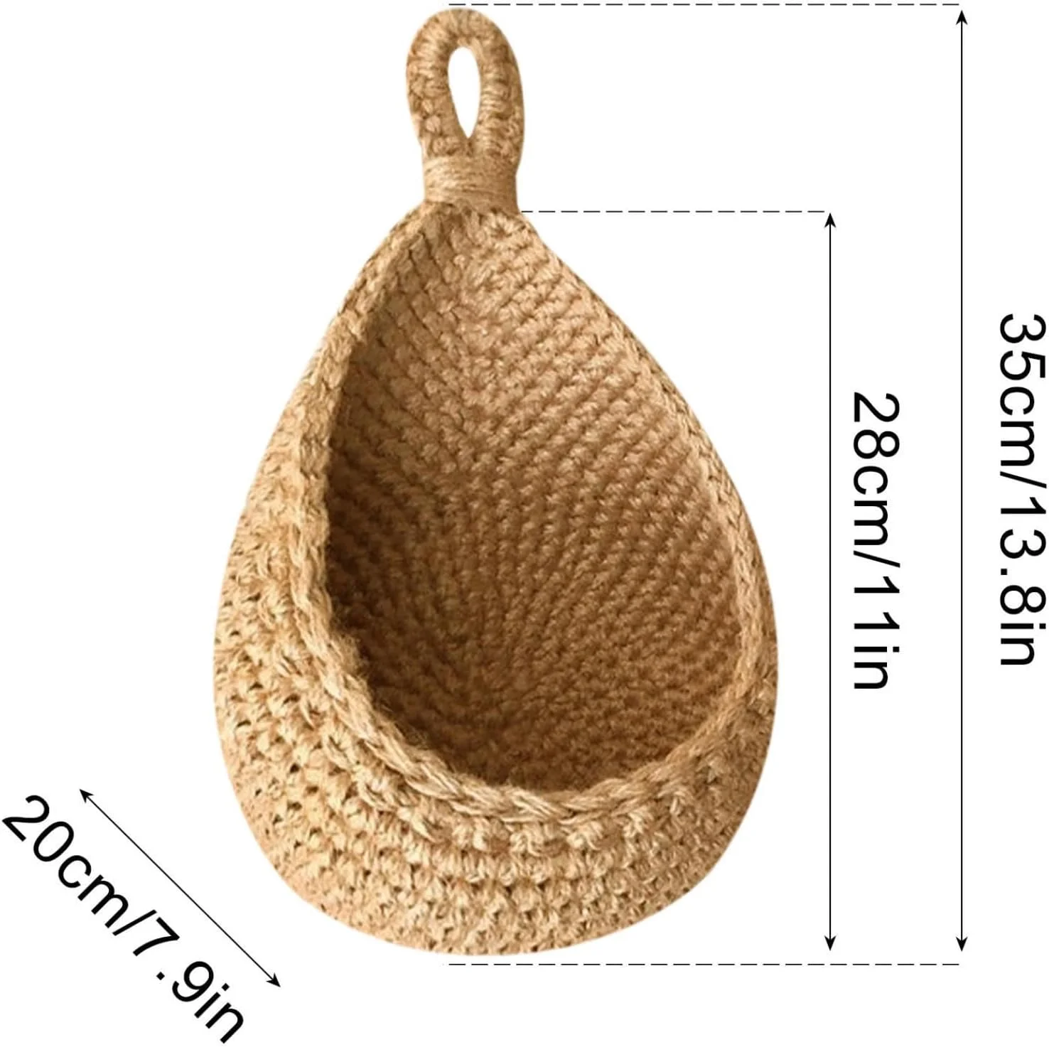 سبد میوه، سبد آویز میوه برای آشپزخانه، سبد آویز کنفی بوهمی برای سازماندهی، سبد آویز دیواری میوه و سبزیجات، سبد آشپزخانه آویز تزئینی بافته شده با دست، سیب زمینی، پیاز، سیر (F)