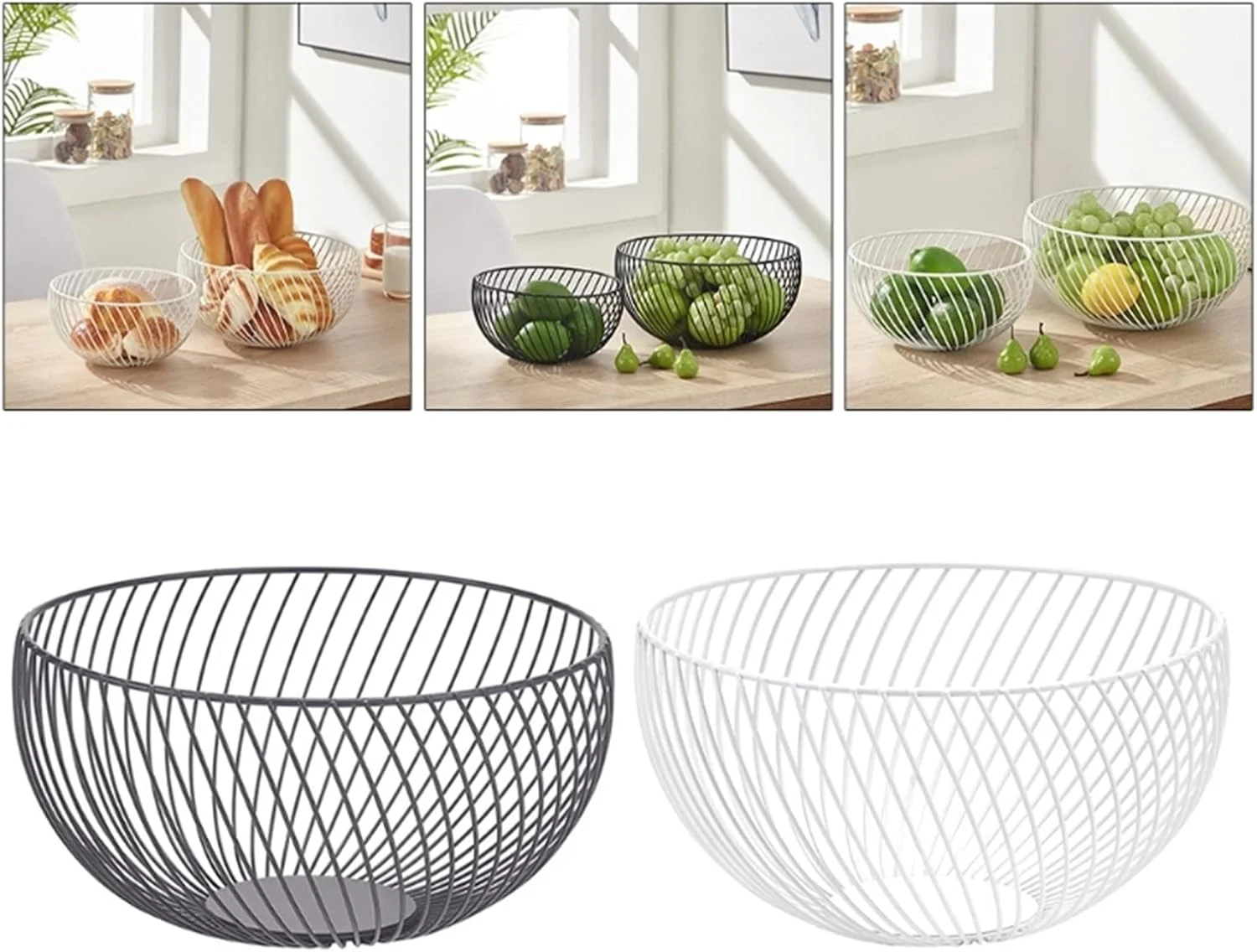 سبد میوه Hfghgfhk سبد میوه Tieyi سبد ذخیره سازی تنقلات میوه (Hortel، بزرگ)