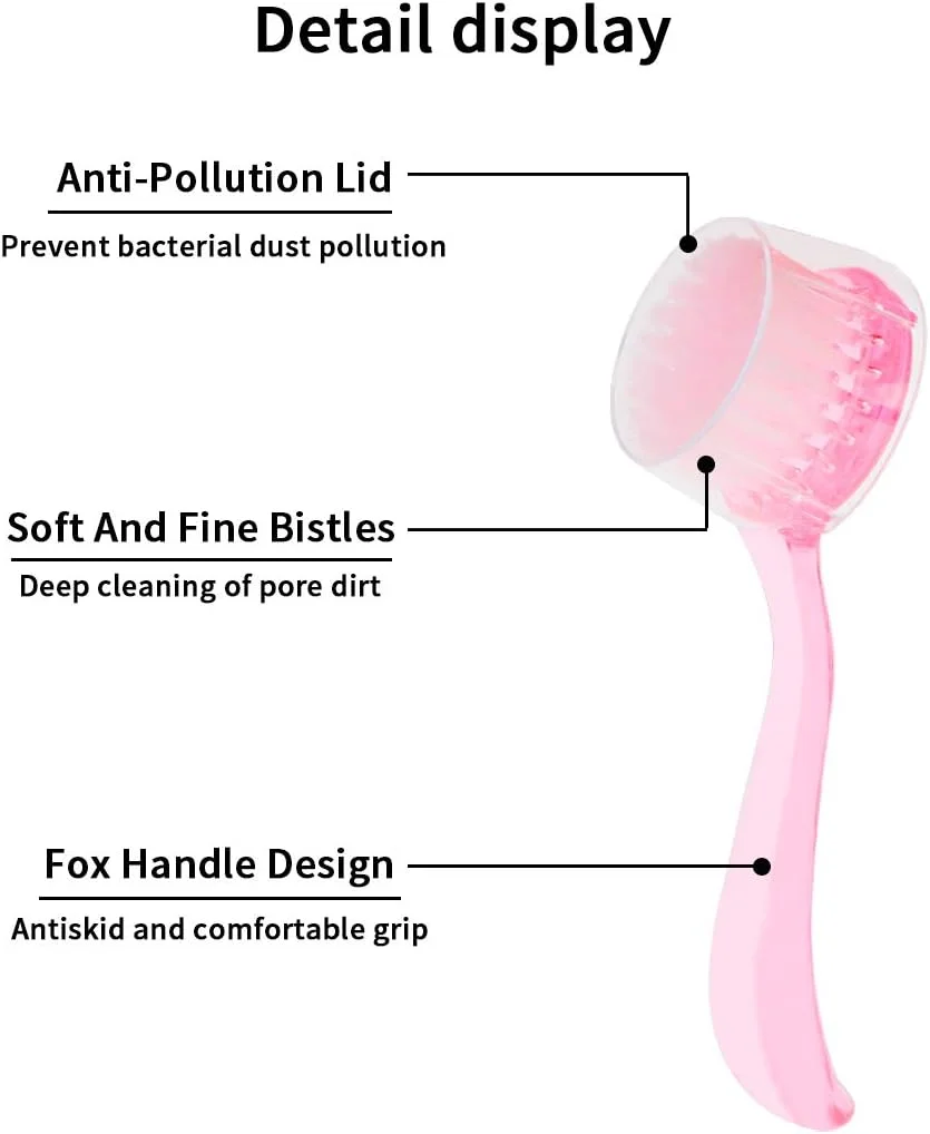 برس پاک کننده صورت بئومین در 4 رنگ، برس لایه بردار و اسکراب صورت برای مراقبت از پوست و پاک کردن آرایش (آبی، صورتی، بنفش، شفاف)