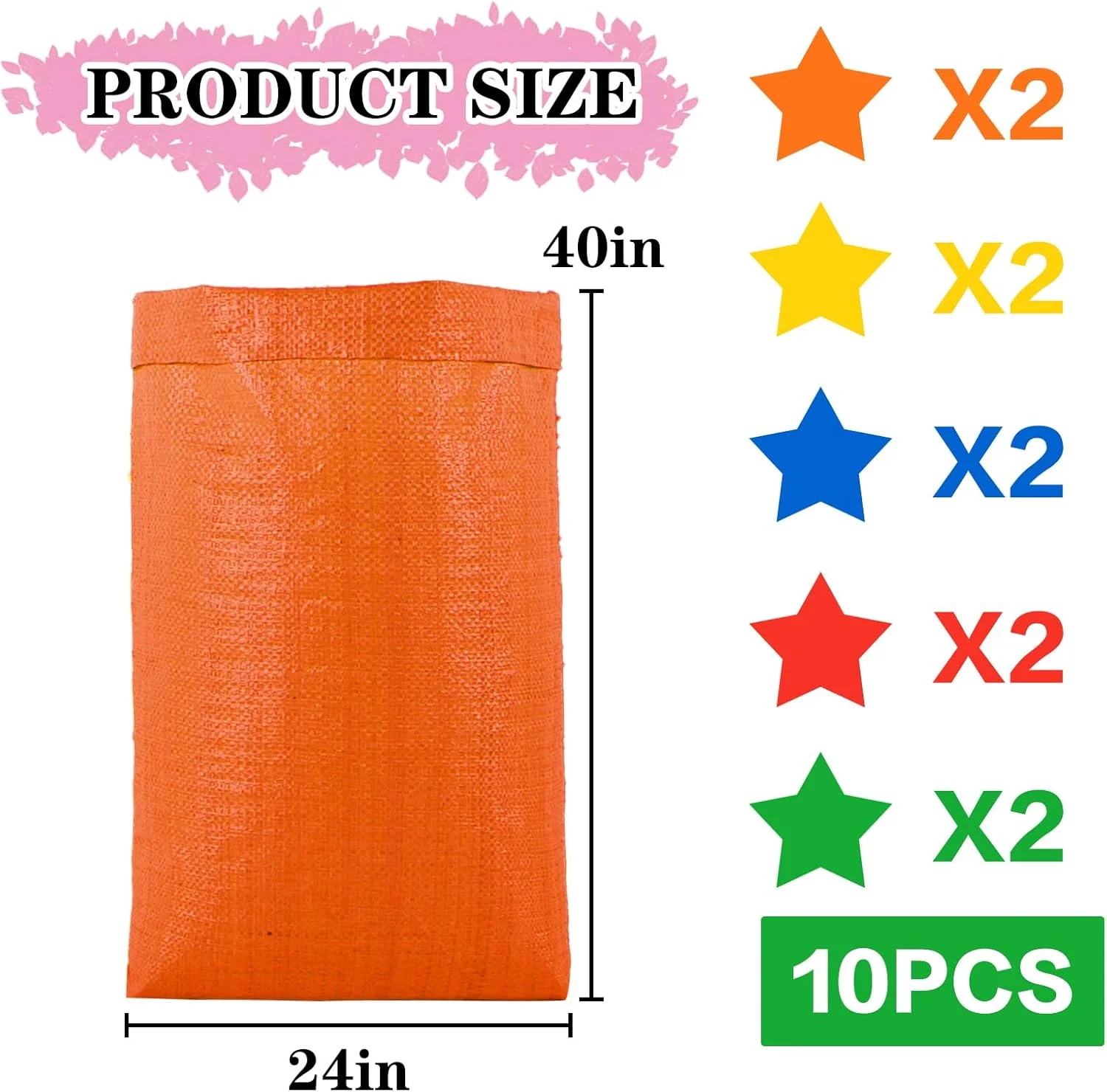 LOVYNO بسته 10 عددی کیسه های مسابقه گونی سیب زمینی رنگارنگ، کیسه های ذخیره سازی سبزیجات قابل استفاده مجدد برای ذخیره سازی سیب زمینی، گوجه فرنگی، پیاز و لوبیا