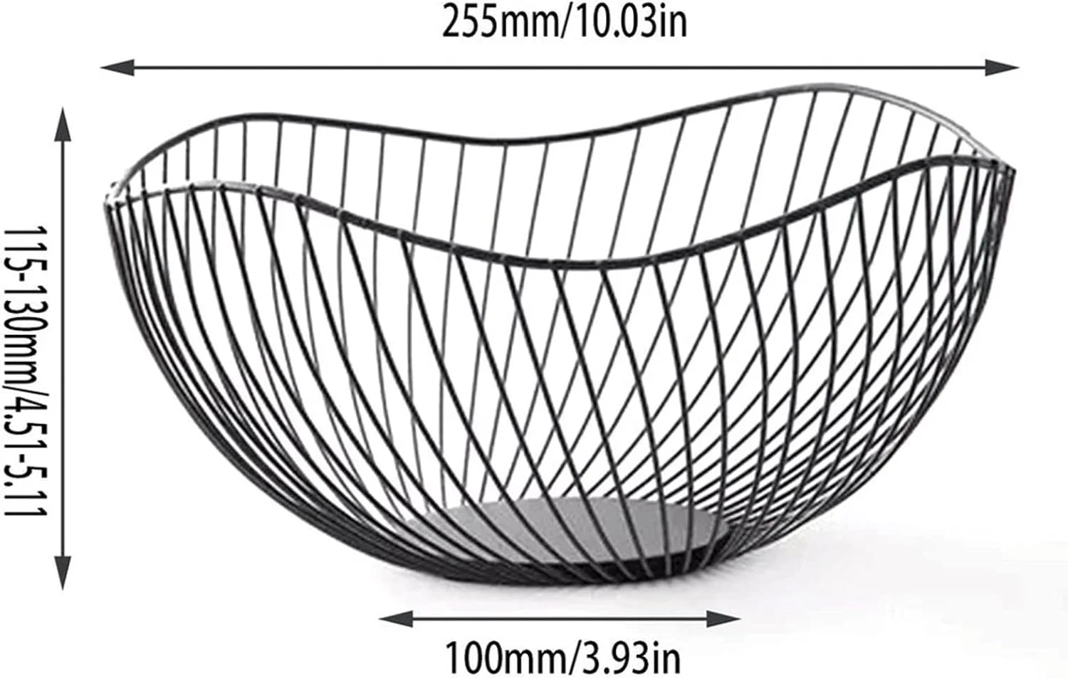 سینی میوه AUEMNUR، سبد ذخیره سازی میوه تک لایه آهنی، کاسه ظرف سبد میوه، کاسه سینی تنقلات سبد میوه رومیزی زهکشی (Hortelé)