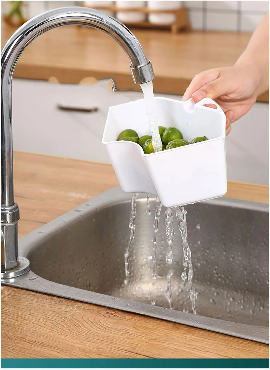 ظرف میوه AUEMNUR، بشقاب هات پات، ظرف میوه، سبد آبکش چرخان، سبد ذخیره سازی چند لایه، بشقاب مواد (بژ)