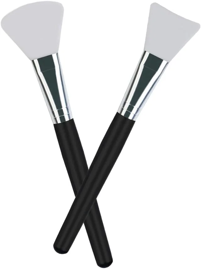 2 عدد برس سیلیکونی ماسک صورت، برس سیلیکونی انعطاف پذیر برای صورت مناسب برای ماسک های گِلی، رسی، ماسک های خانگی، لوسیون بدن و کرم BB