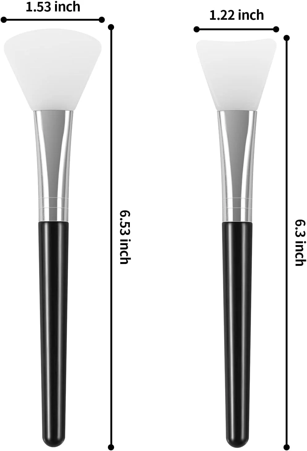 2 عدد برس سیلیکونی ماسک صورت، برس سیلیکونی انعطاف پذیر برای صورت مناسب برای ماسک های گِلی، رسی، ماسک های خانگی، لوسیون بدن و کرم BB