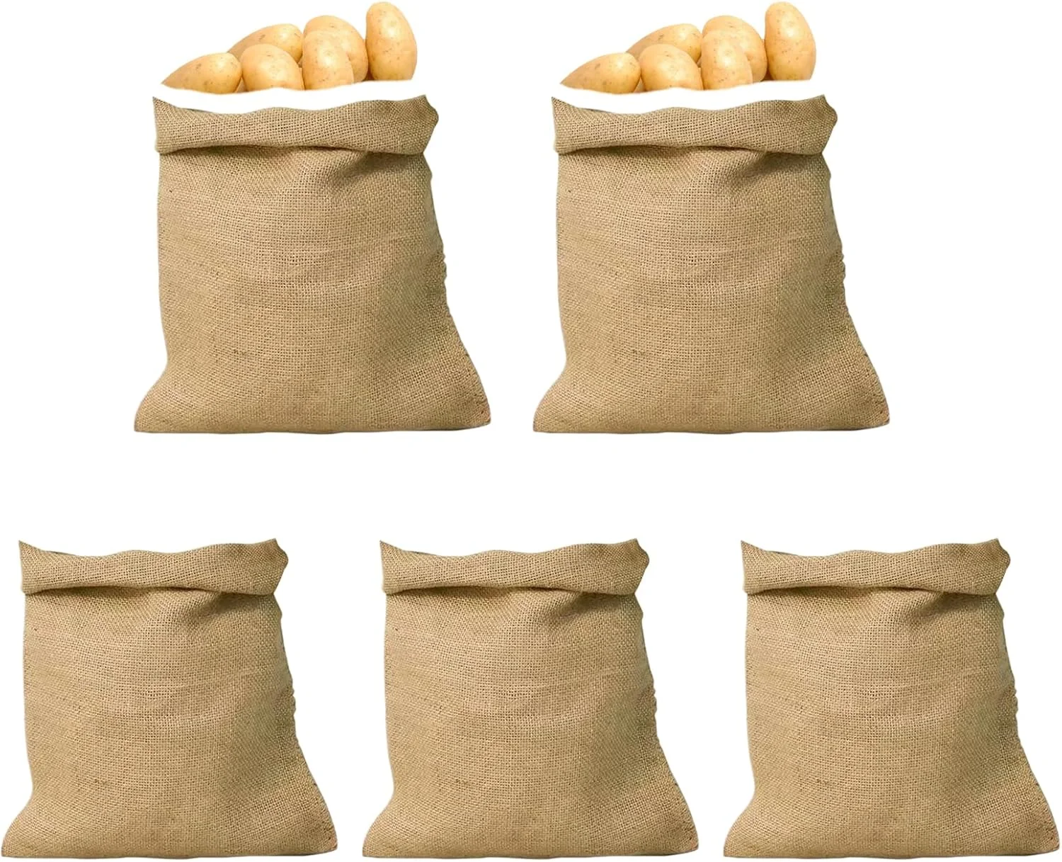 Onion Storage Bag | Burlap Potato Bags | 15.75x23.62 Inches Jute Sack Breathable Food Storage for Beans Coffee Sand Market Home Kitchen Pantry Farm Daily Fruits