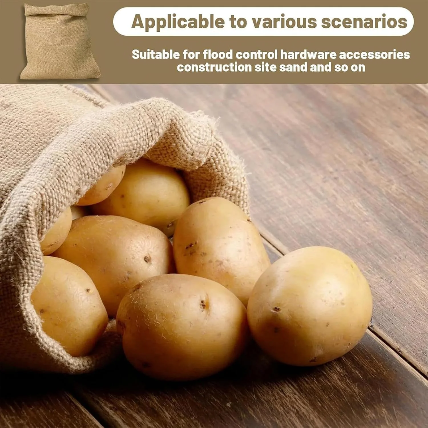 Onion Storage Bag | Burlap Potato Bags | 15.75x23.62 Inches Jute Sack Breathable Food Storage for Beans Coffee Sand Market Home Kitchen Pantry Farm Daily Fruits