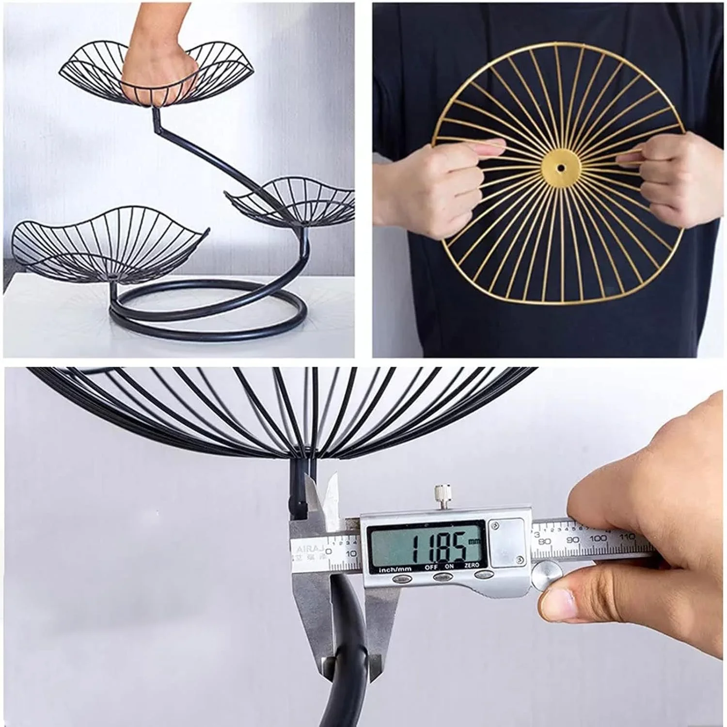 LOYOUYEO Fruit basket سلة فواكه ، 3 طبقات سلة فواكه منظم خضروات للمطبخ ، تخزين خضروات قابل للفصل ، وعاء فواكه عصري(Hortel�) LOYOUYEO Fruit basket سلة فواكه ، 3 طبقات سلة فواكه منظم خضروات للمطبخ ، تخزين خضروات قابل للفصل ، وعاء فواكه عصري(Hortel�)