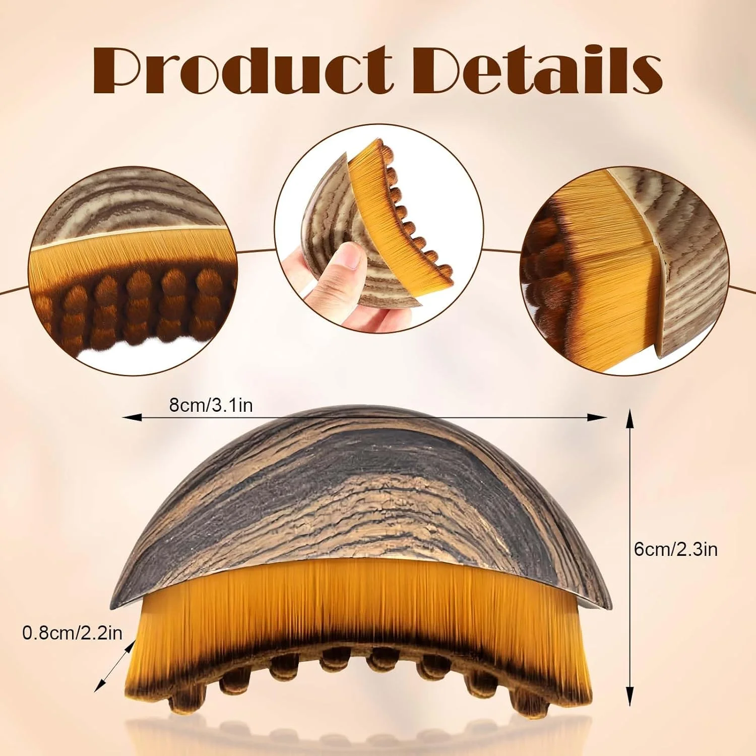 براش کانتور صورت و تخلیه لنفاوی 2025، طراحی ارگونومیک برای تناسب دقیق با پوست، ایده آل برای فرم دهی صورت و ماساژ لنفاوی