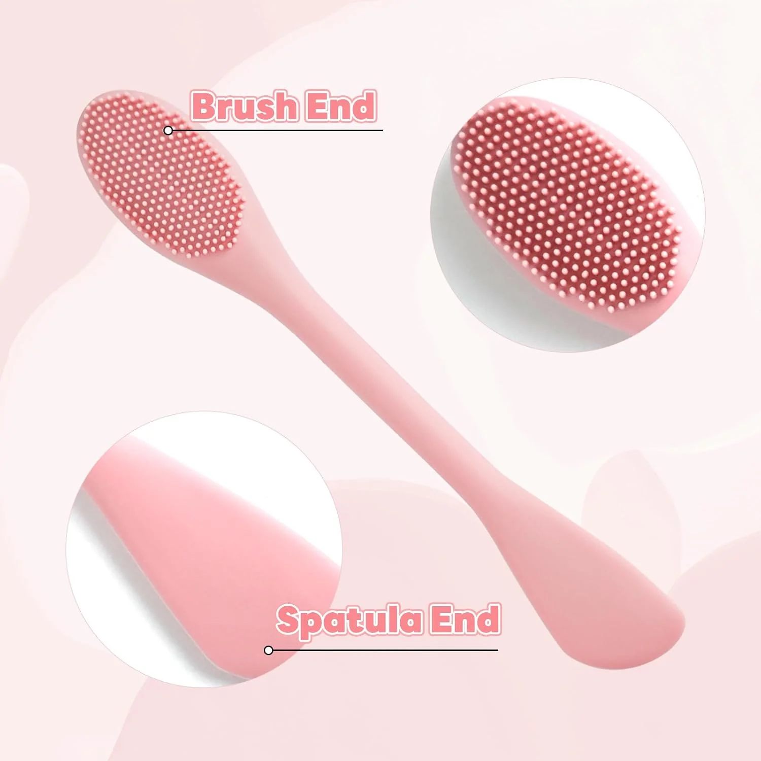 دو بسته اسکرابر منافذ، برس پاک کننده منافذ سیلیکونی 2 در 1، برس ماسک صورت دو طرفه، ابزار صورت برای ماسک صورت خاک رس، گل و زغال (صورتی+سبز) دو بسته اسکرابر منافذ، برس پاک کننده منافذ سیلیکونی 2 در 1، برس ماسک صورت دو طرفه، ابزار صورت برای ماسک صورت خاک رس، گل و زغال (صورتی+سبز)