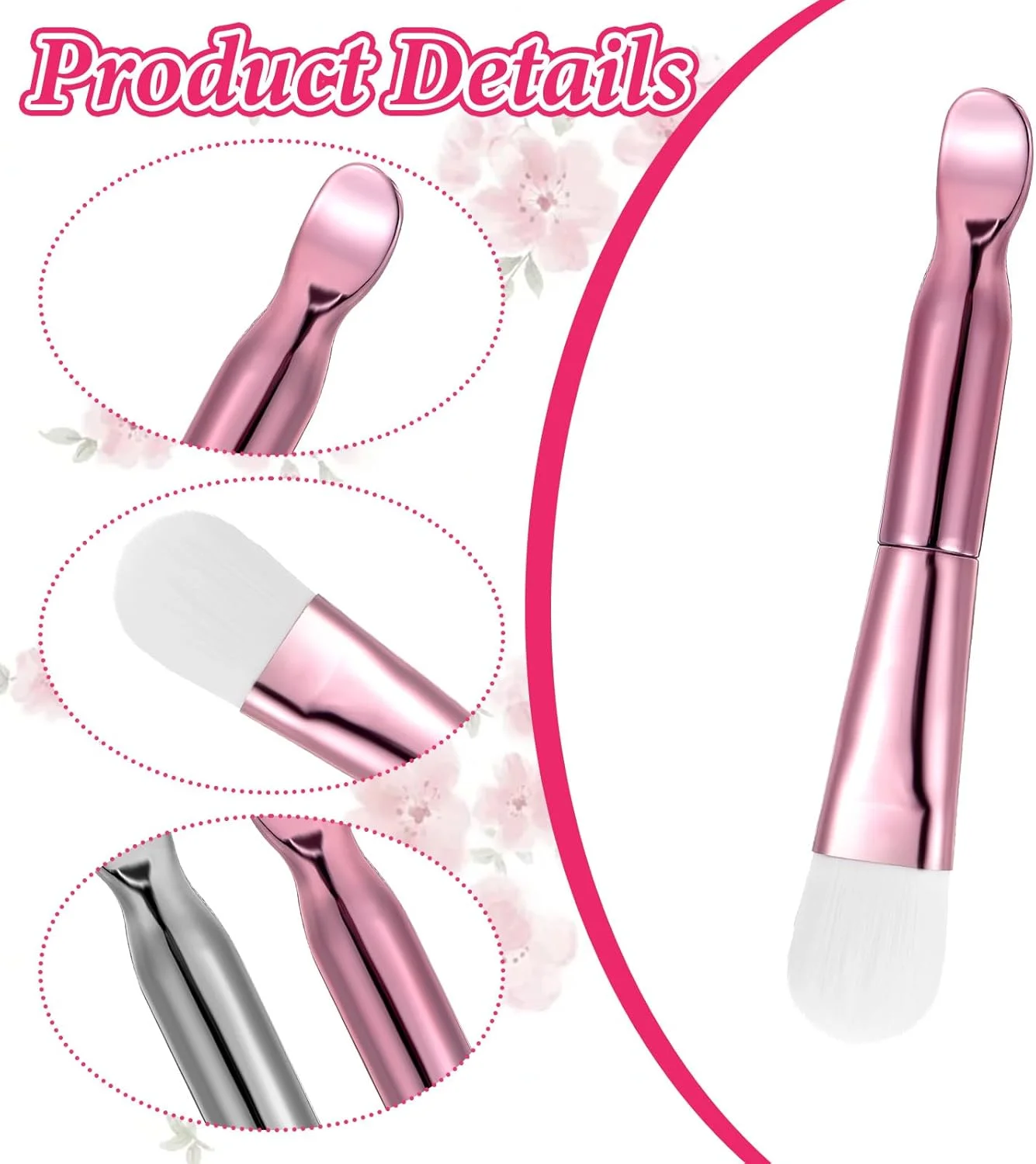 2 عدد اپلیکاتور ماسک صورت، برس ماسک صورت، اپلیکاتور سیلیکونی بادوام، ابزار کاردک ماسک صورت نرم، برس دوگانه قابل استفاده مجدد برای ضد پیری برای ماسک های صورت رسی، کرمی، ژلی و گلی