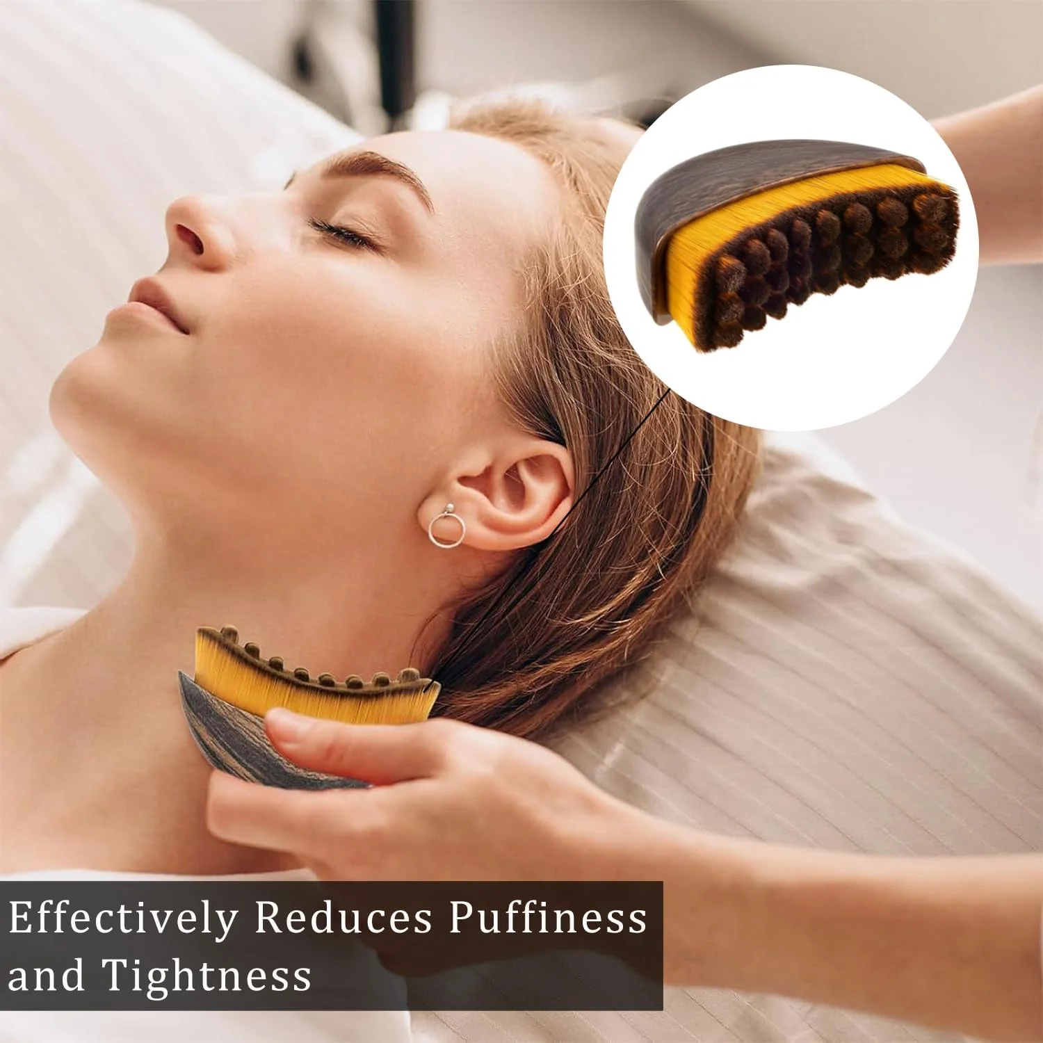 ماساژور لنفاوی صورت، برس کانتورینگ صورت، برس خشک برای سفت کردن پوست صورت، ابزار قابل حمل برای رفع خستگی و بهبود خطوط صورت