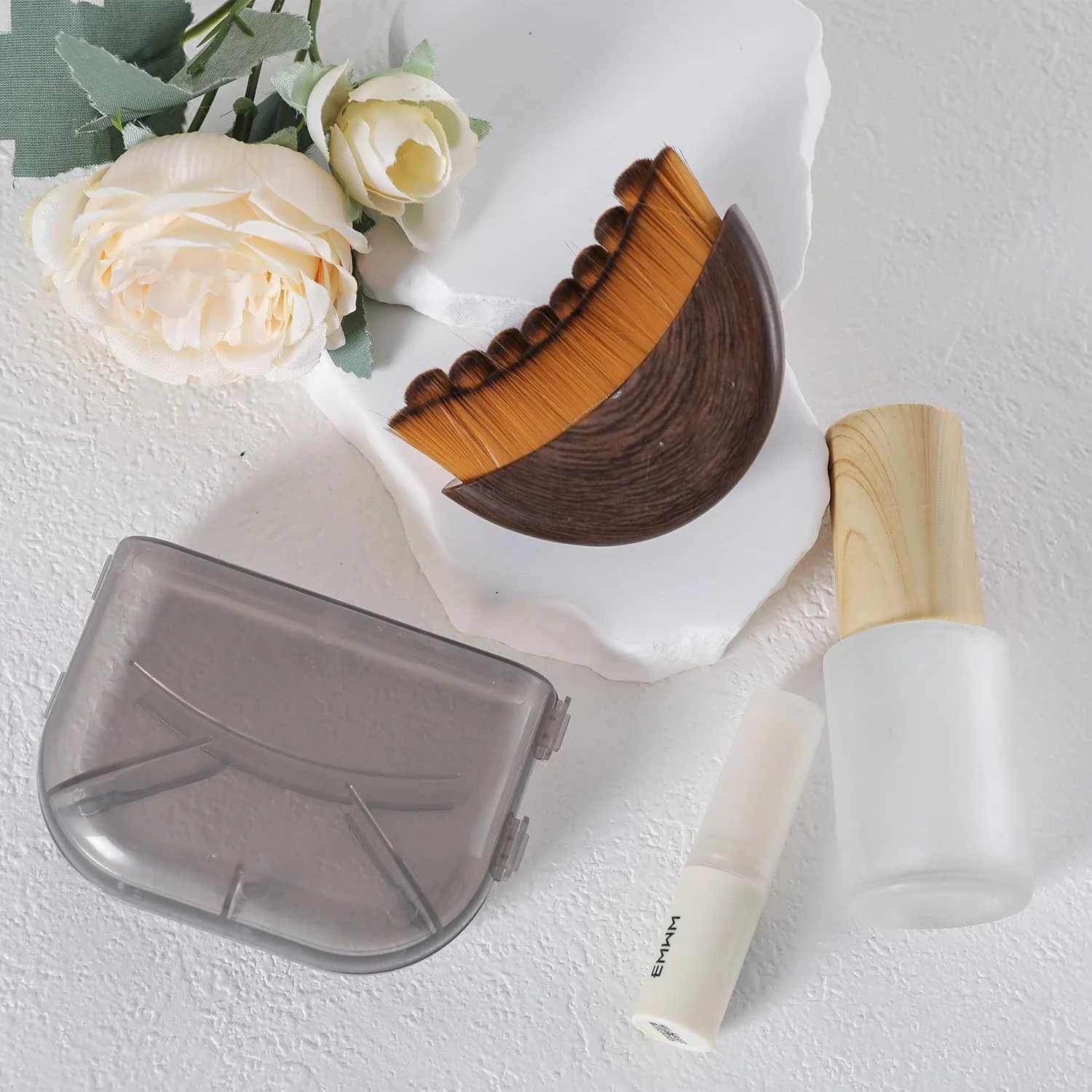 ماساژور لنفاوی صورت، برس کانتورینگ صورت، برس خشک برای سفت کردن پوست صورت، ابزار قابل حمل برای رفع خستگی و بهبود خطوط صورت