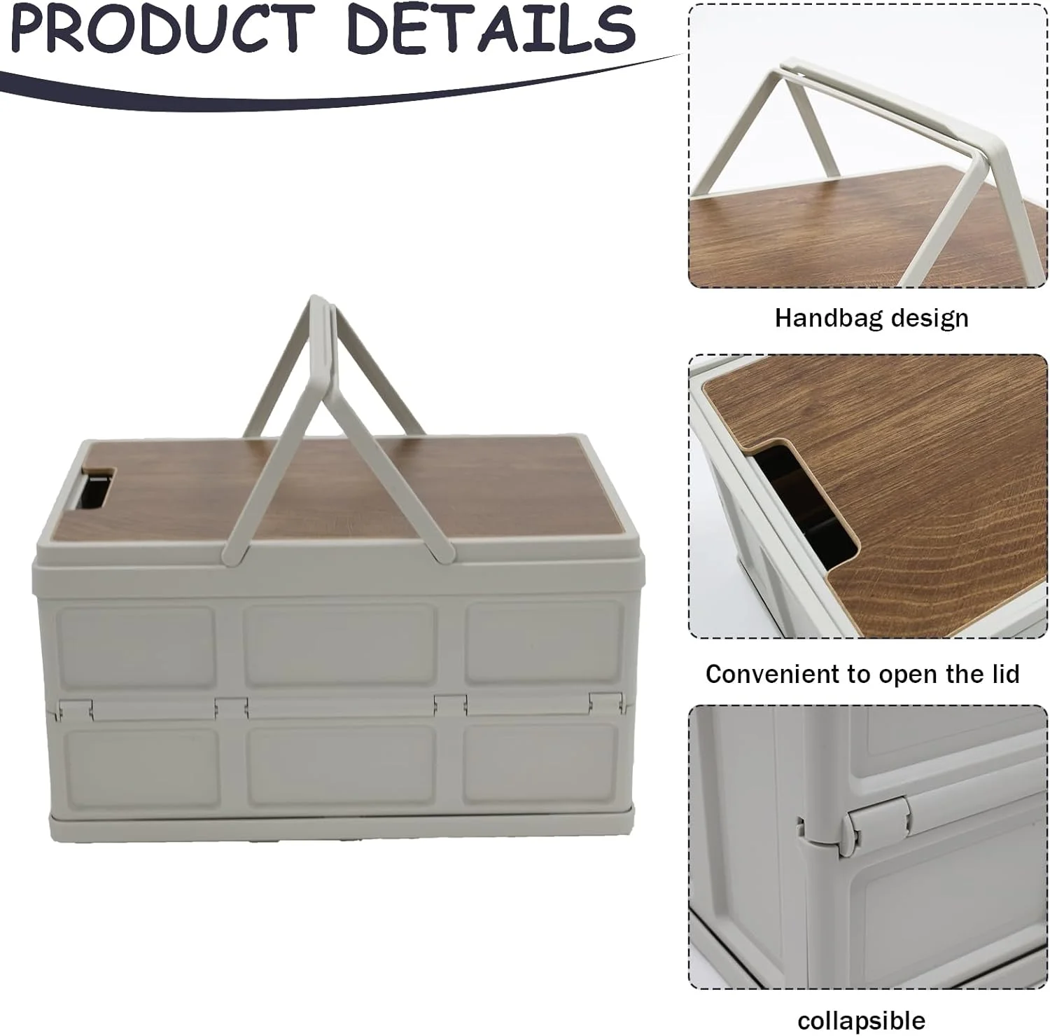 ست 2 عددی ظروف نگهداری سبزیجات آشپزخانه Xbopetda، سطل پلاستیکی نگهداری سیب زمینی و پیاز با درب چوبی، سطل تاشو سیب زمینی، سازمان دهنده و نگهدارنده مواد غذایی برای میوه و سبزیجات